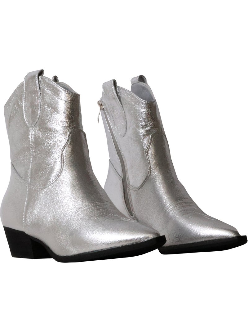 Bottines à Zip Joia Argent - Kiabi