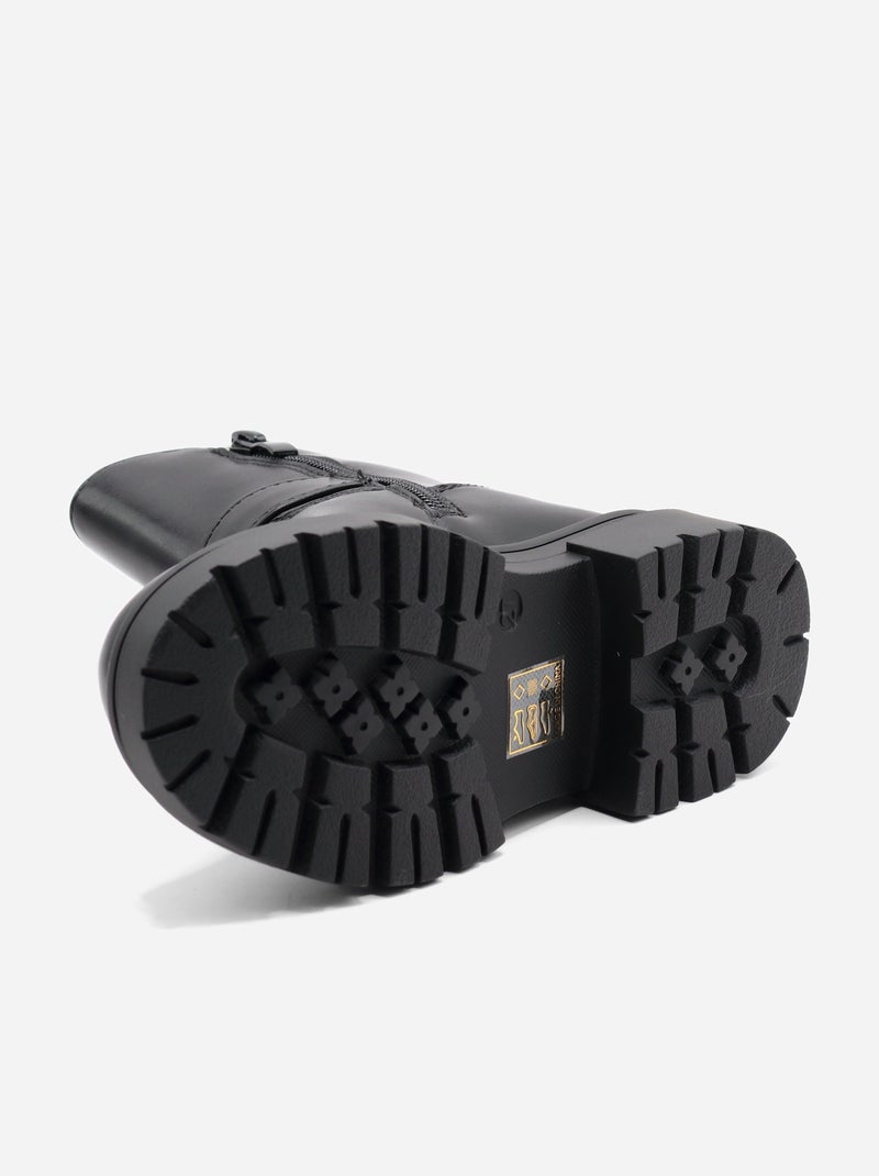 Bottines à zip Noir - Kiabi