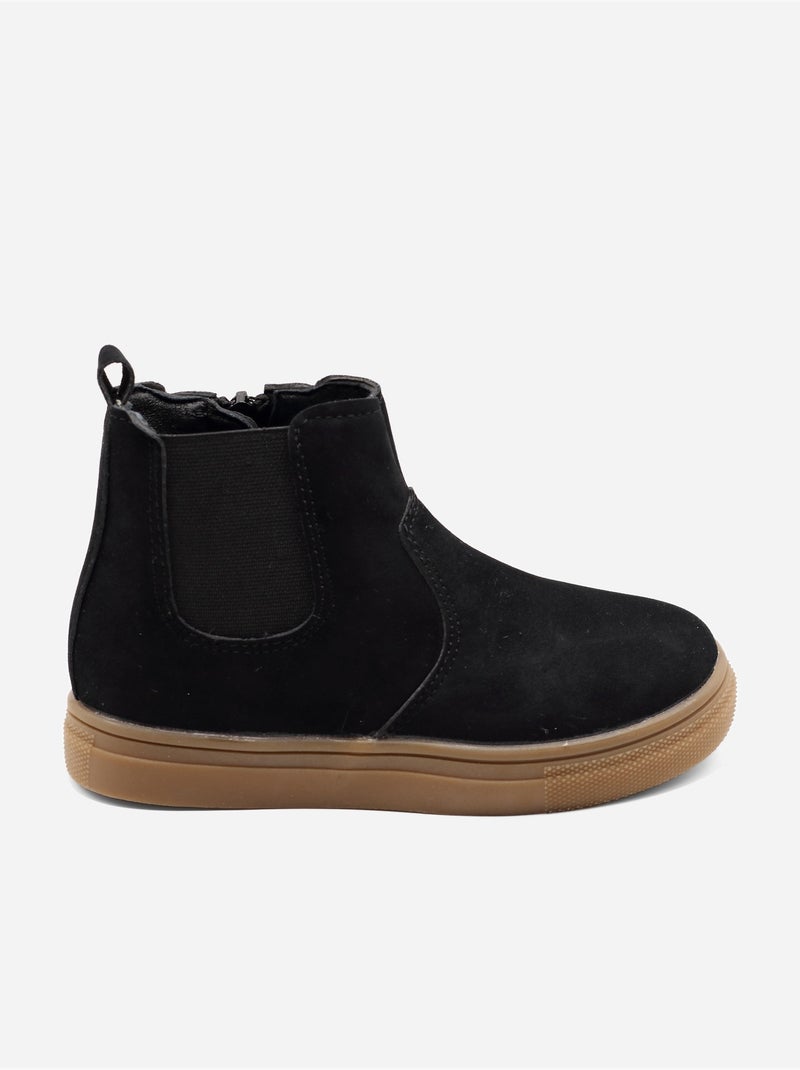 Bottines à zip Noir - Kiabi