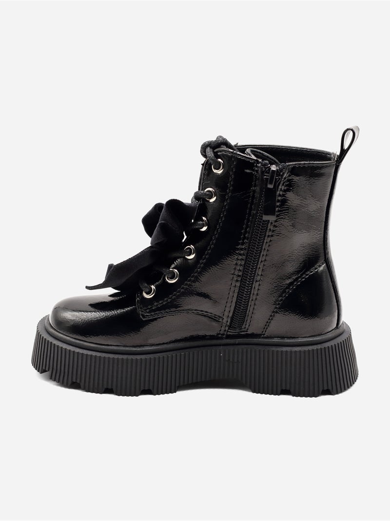 Bottines à zip Noir - Kiabi