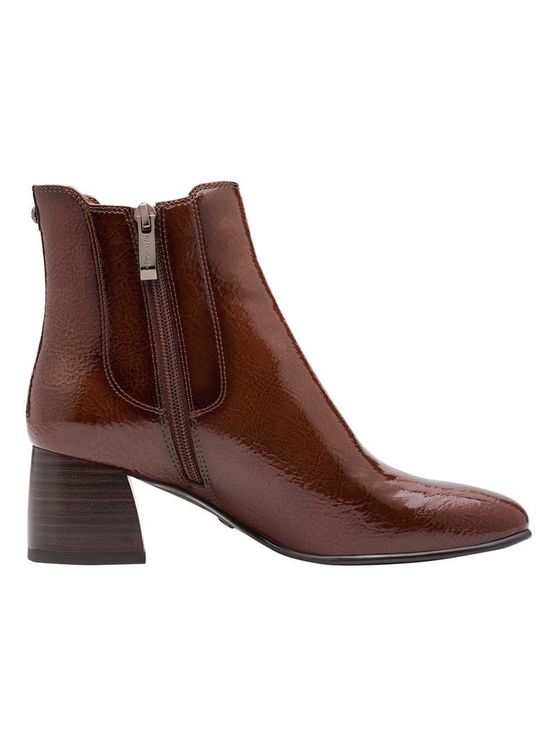 Bottines à Zip Tamaris Marron - Kiabi