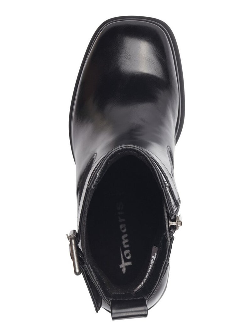 Bottines à Zip Tamaris Noir - Kiabi