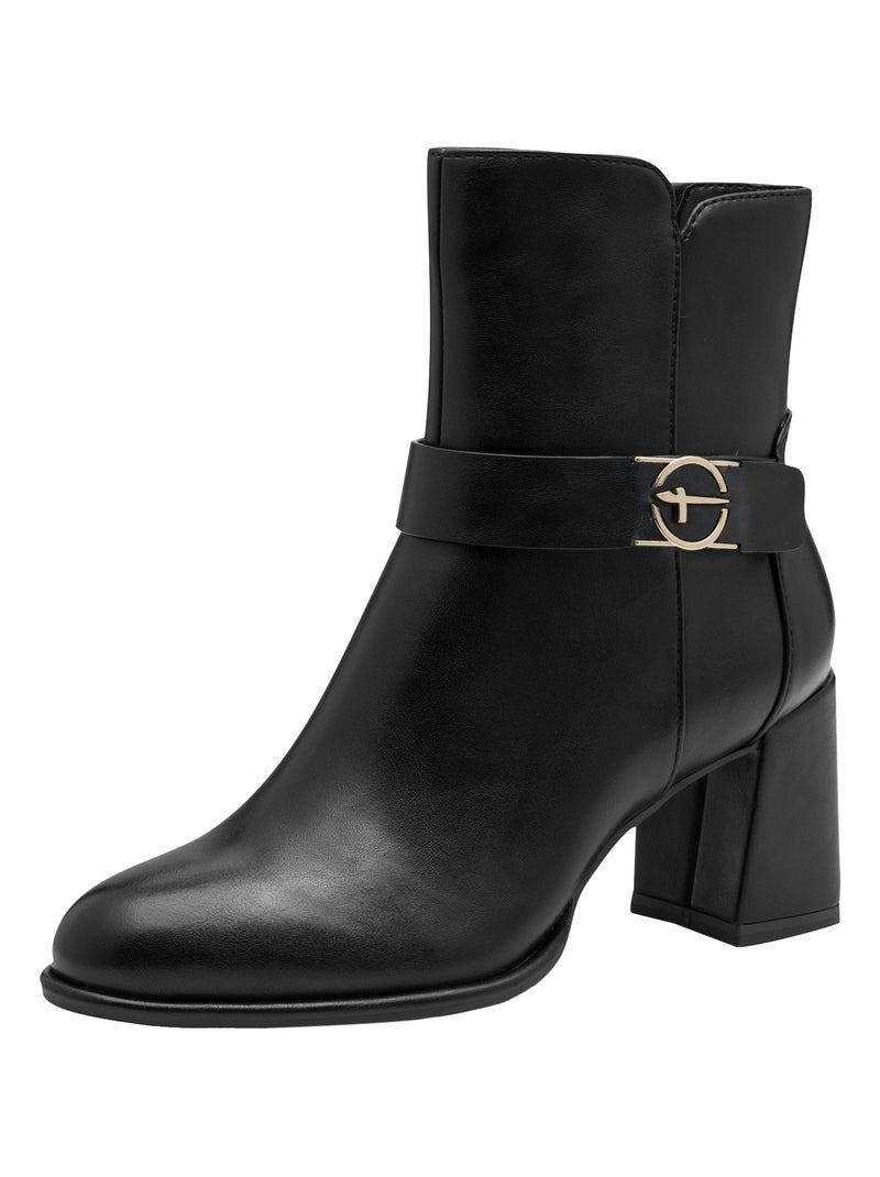 Bottines à Zip Tamaris Noir - Kiabi