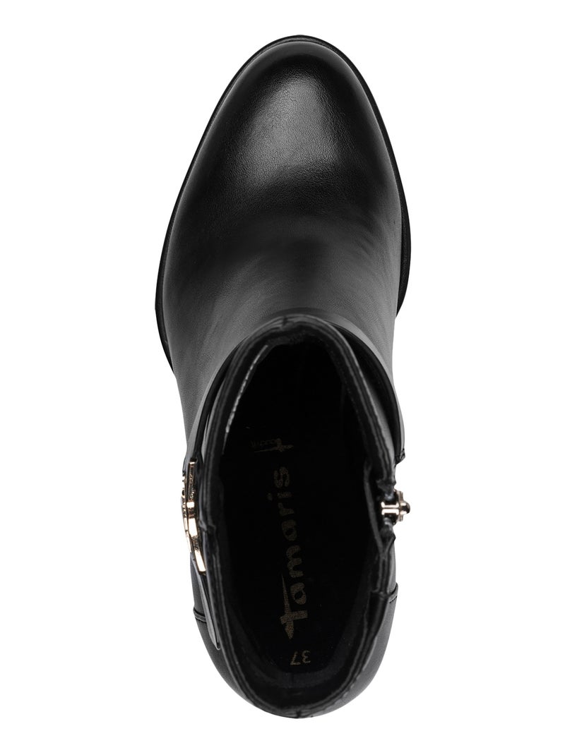 Bottines à Zip Tamaris Noir - Kiabi