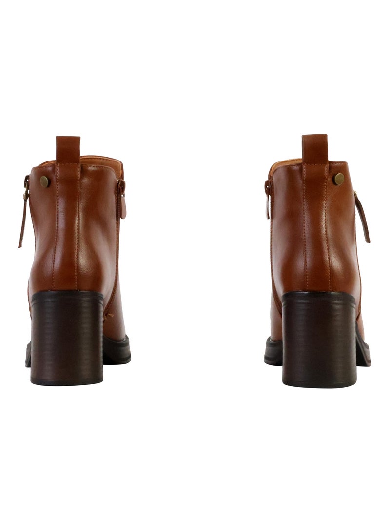 Bottines à Zip The Divine Factory Camel - Kiabi