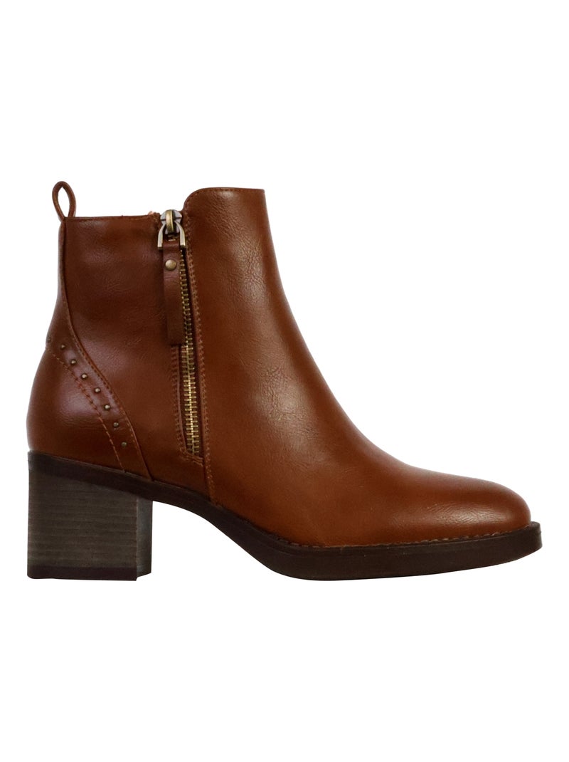 Bottines à Zip The Divine Factory Camel - Kiabi