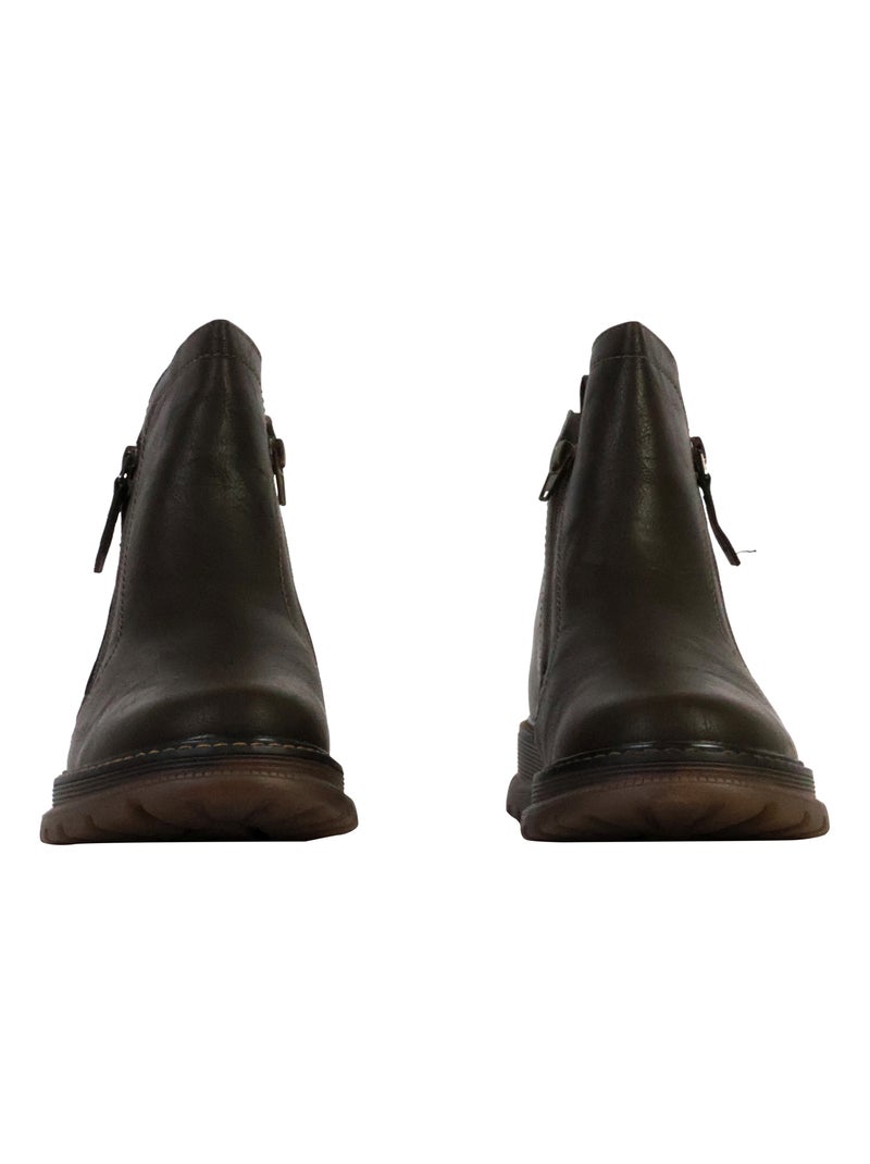 Bottines à Zip The Divine Factory Kaki - Kiabi