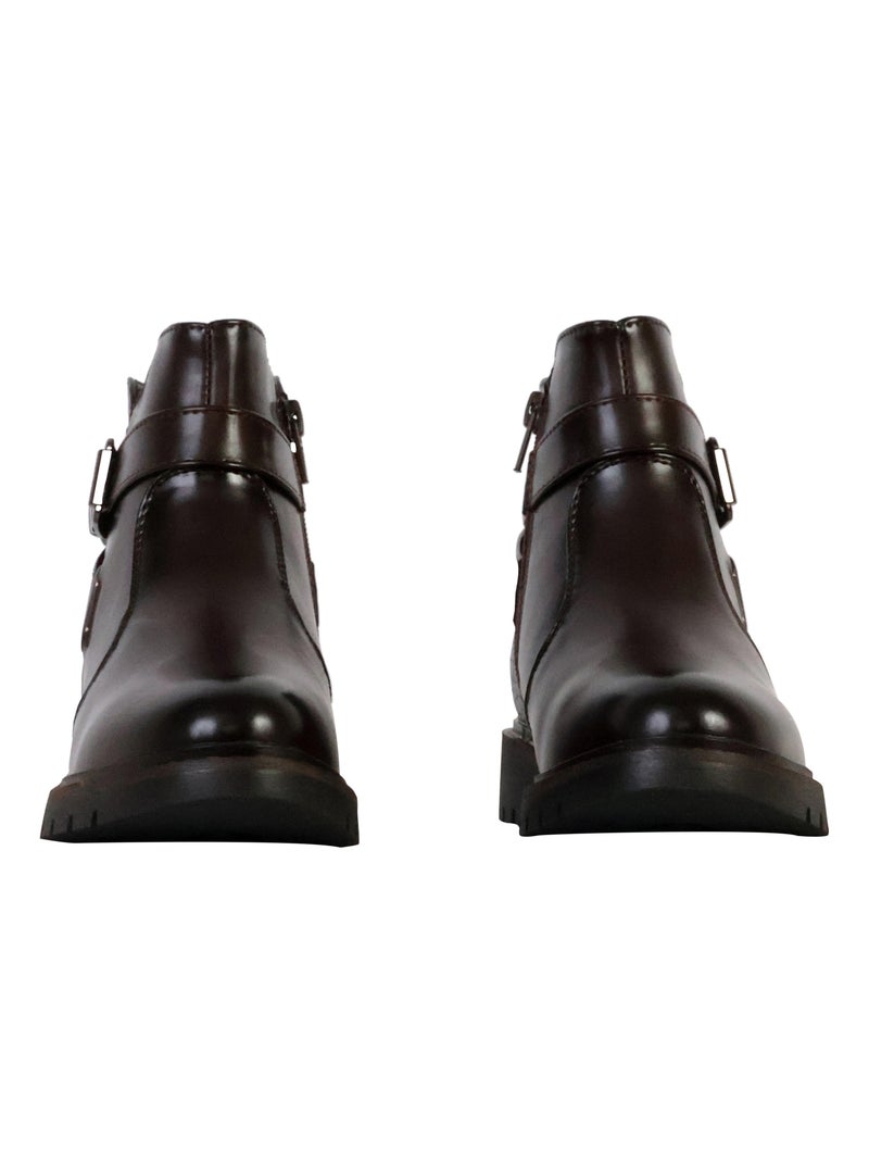 Bottines à Zip The Divine Factory Marron - Kiabi