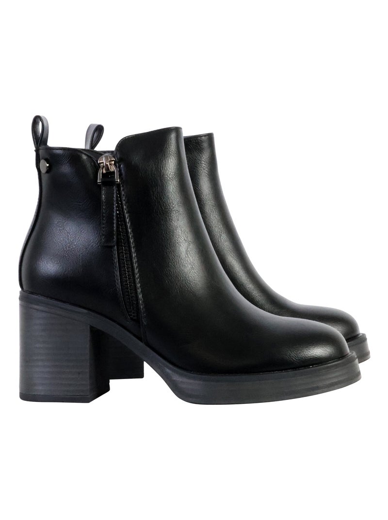 Bottines à Zip The Divine Factory Noir - Kiabi