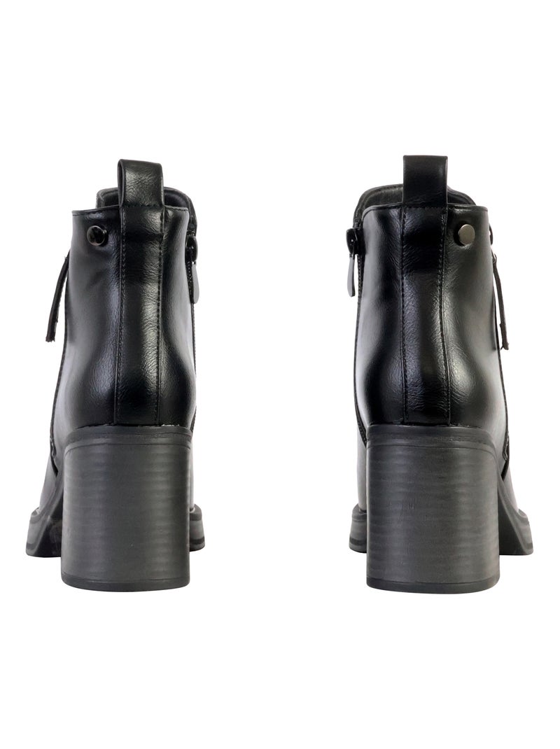 Bottines à Zip The Divine Factory Noir - Kiabi
