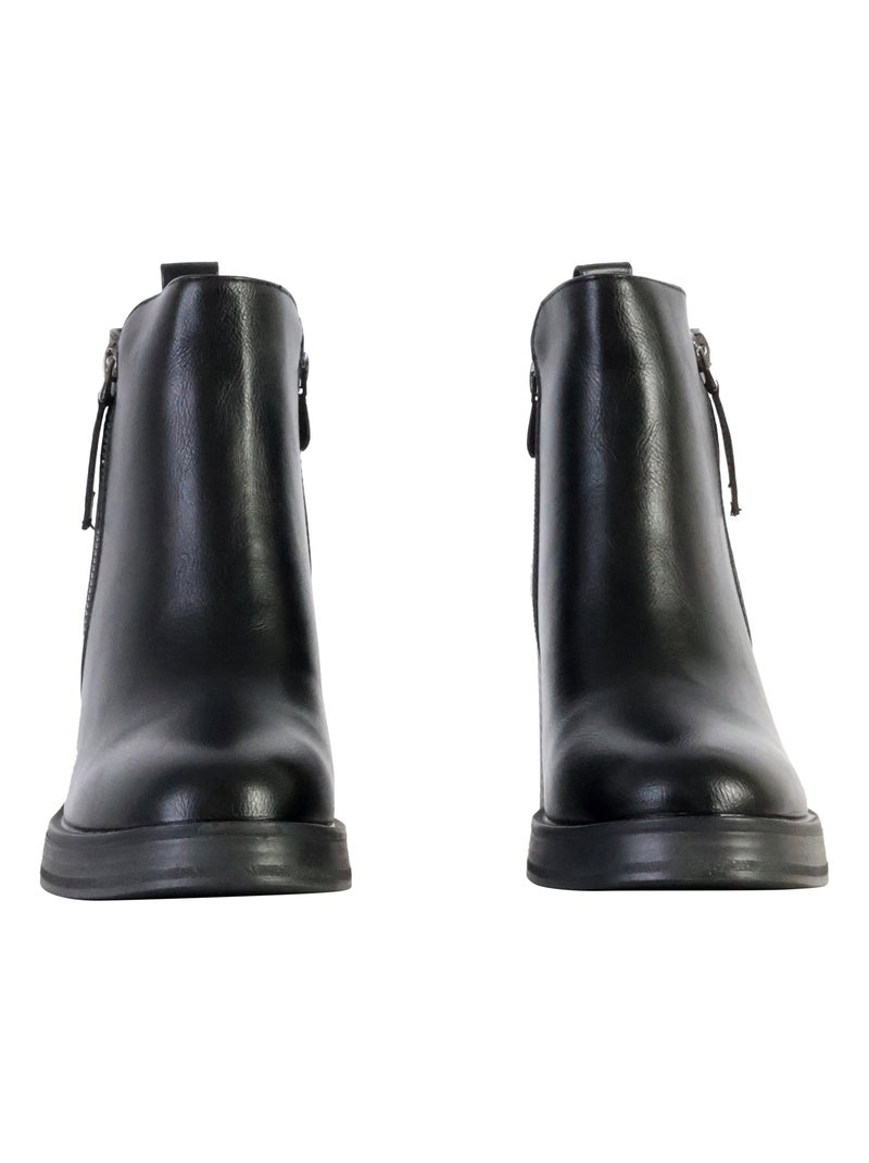 Bottines à Zip The Divine Factory Noir - Kiabi