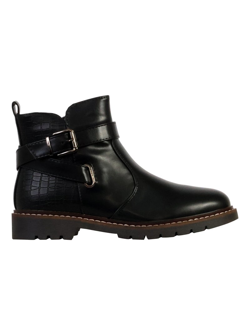 Bottines à Zip The Divine Factory Noir - Kiabi