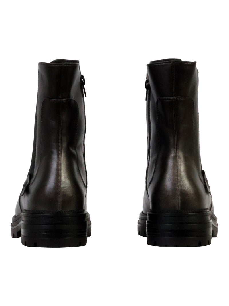 Bottines à Zip The Divine Factory Noir - Kiabi