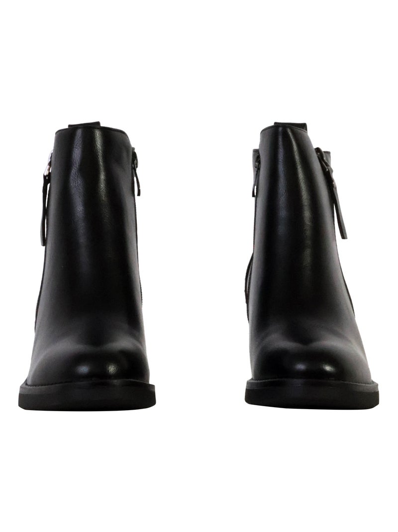 Bottines à Zip The Divine Factory Noir - Kiabi