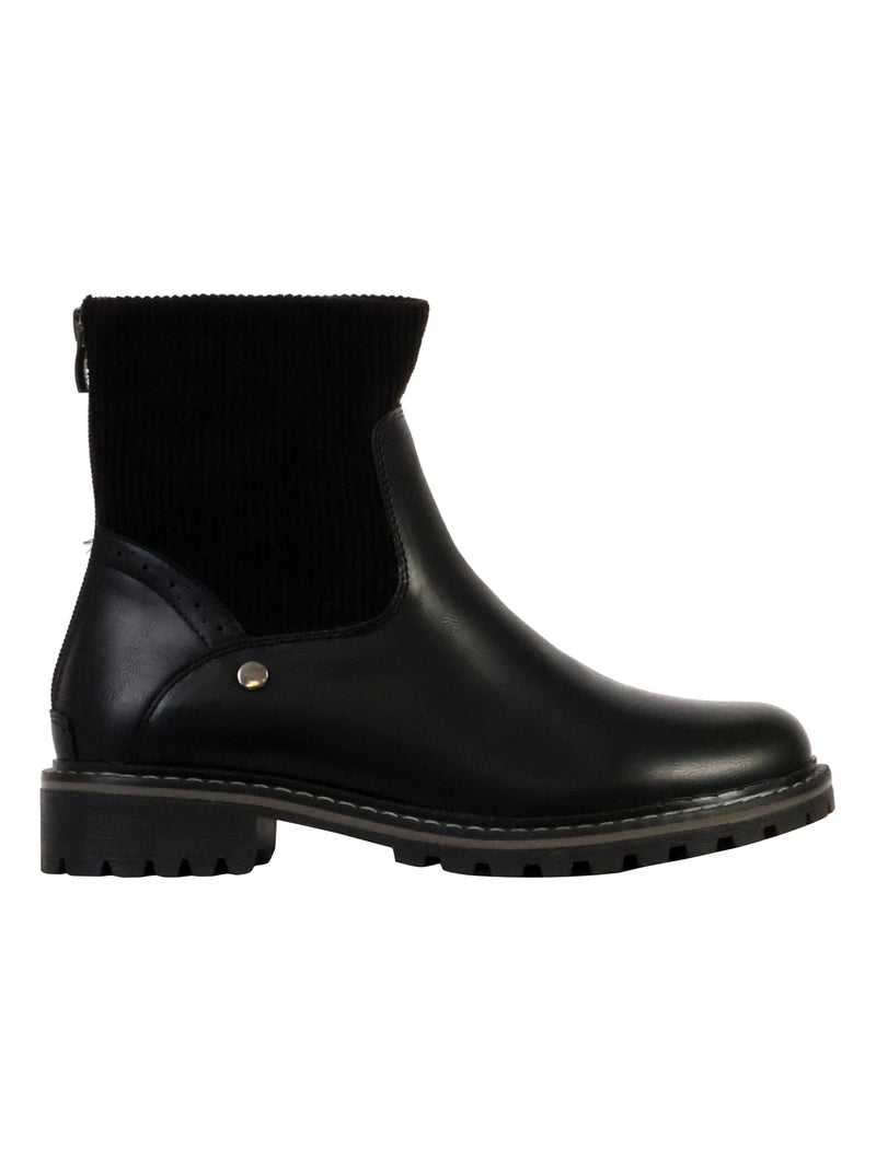 Bottines à Zip The Divine Factory Noir - Kiabi