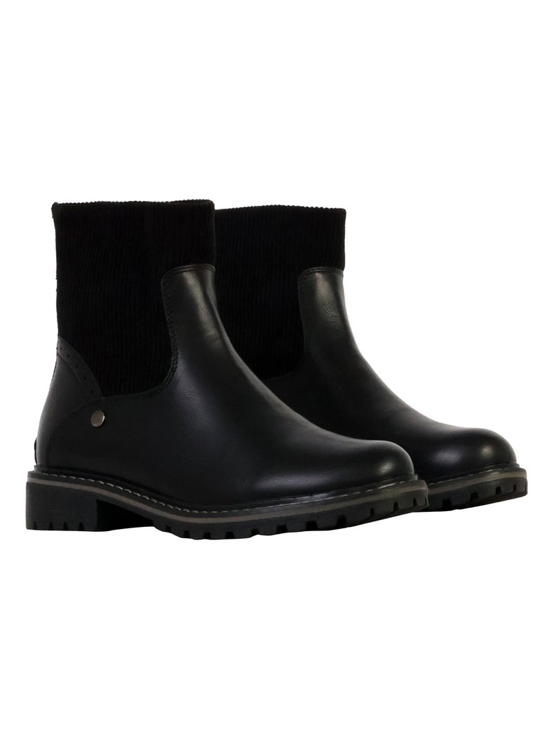Bottines à Zip The Divine Factory Noir - Kiabi