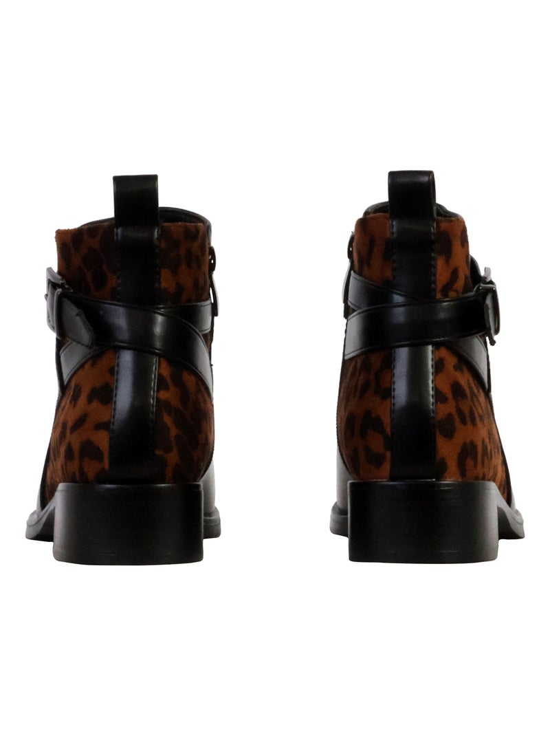 Bottines à Zip The Divine Factory Noir Marron - Kiabi