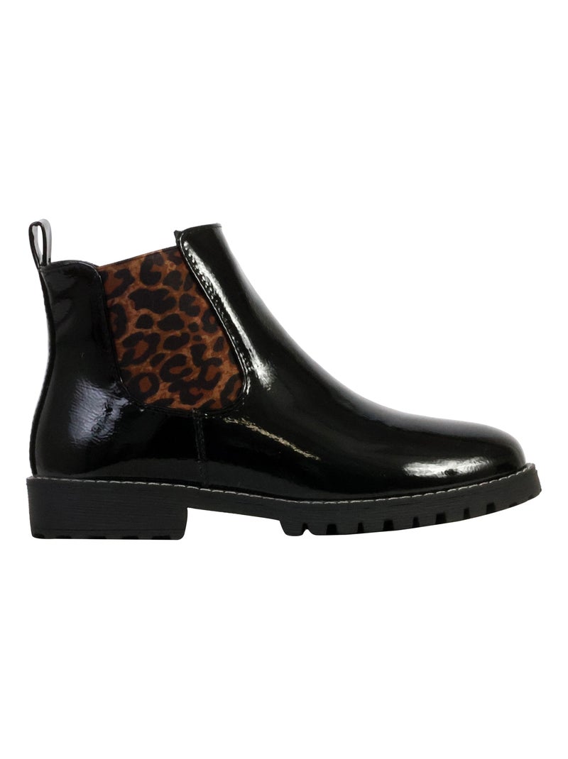 Bottines  à Zip The Divine Factory Noir Marron - Kiabi