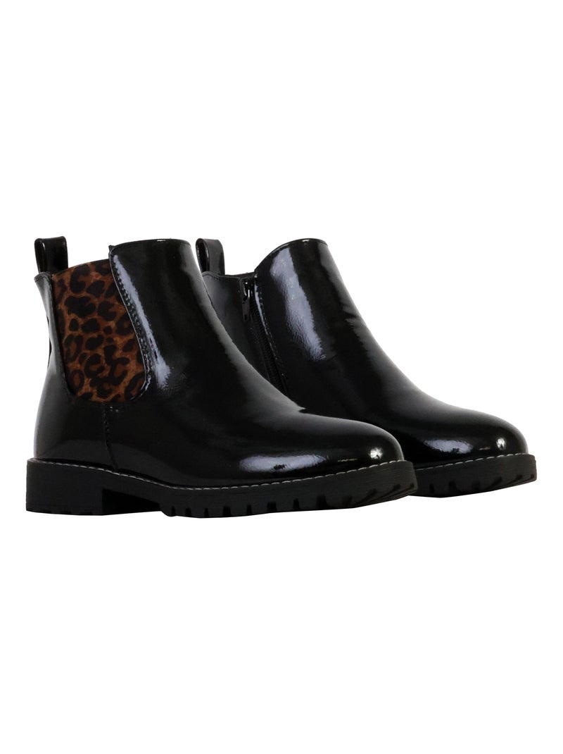 Bottines  à Zip The Divine Factory Noir Marron - Kiabi