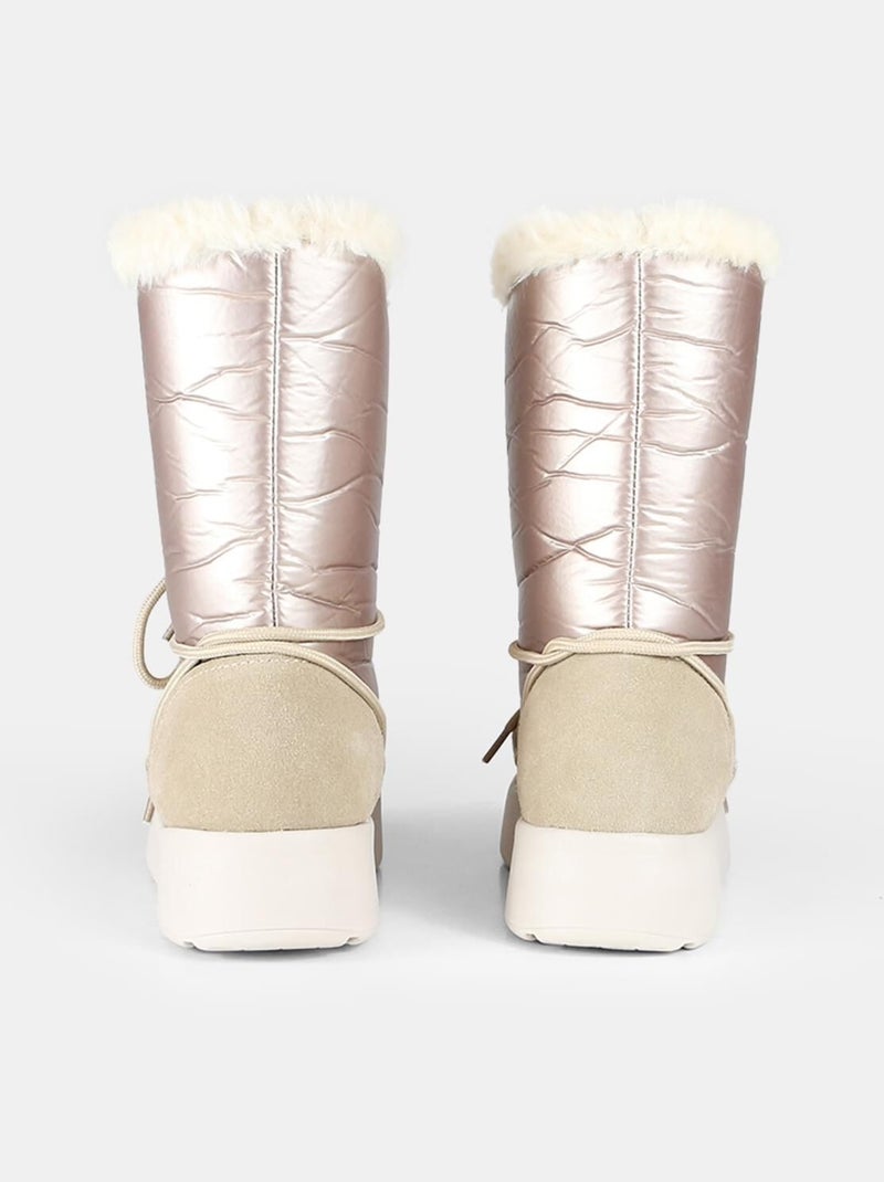 Bottines après-ski  confortables Beige - Kiabi