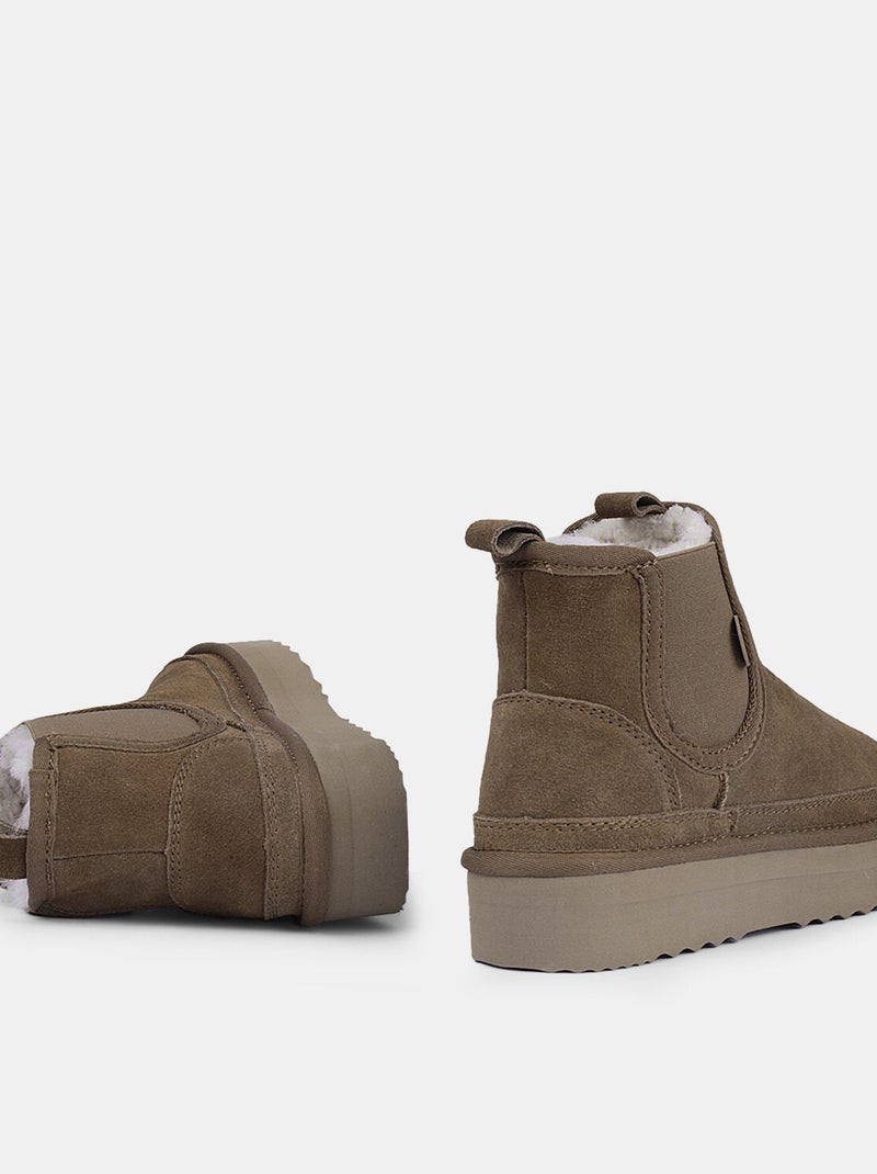 Bottines Après-Ski Confortables Bronze - Kiabi