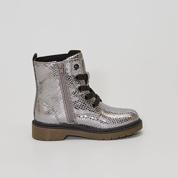 bottines argentées