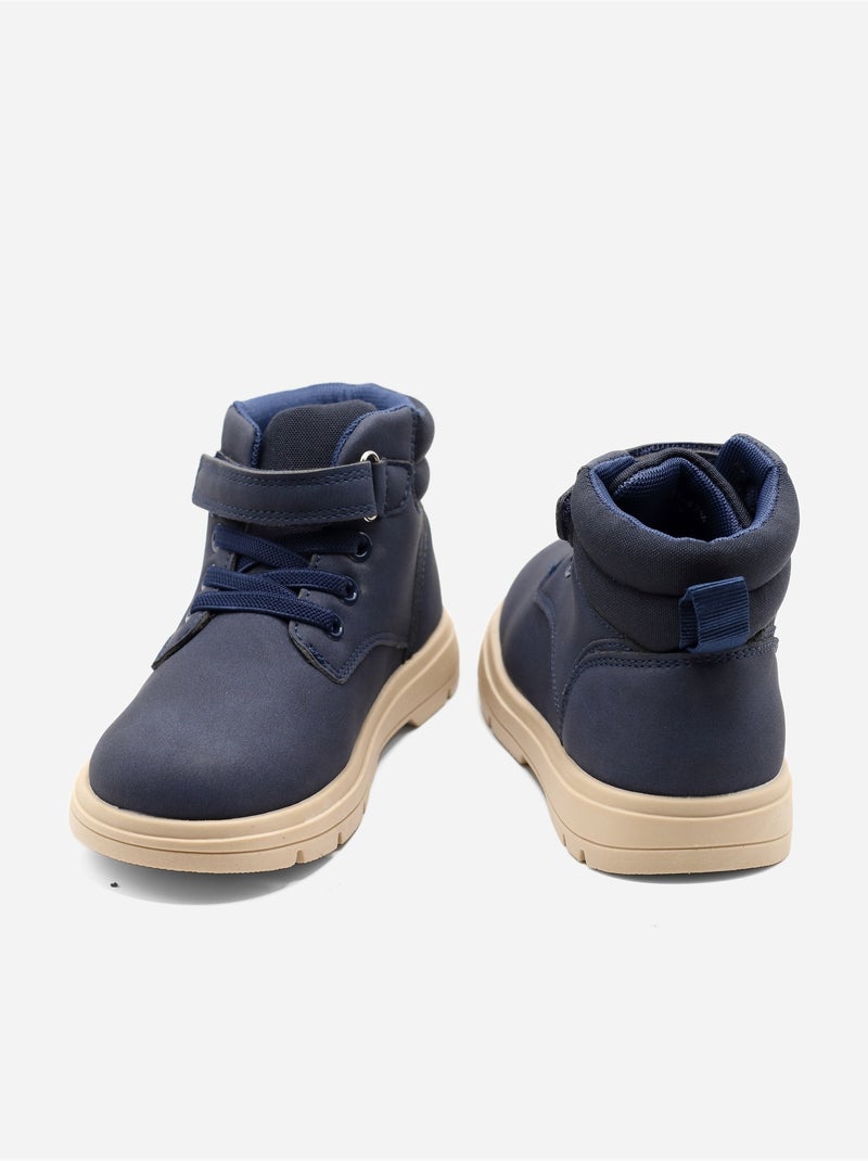 Bottines auto-agrippante Bleu foncé - Kiabi