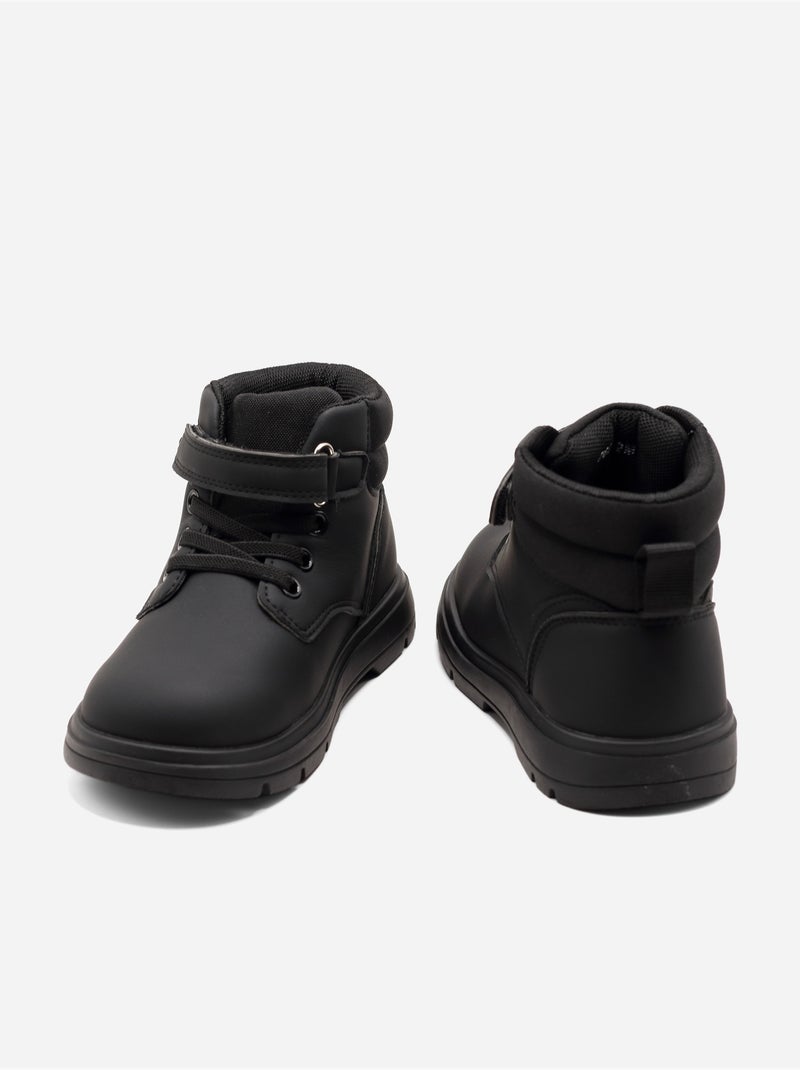 Bottines auto-agrippante Noir - Kiabi