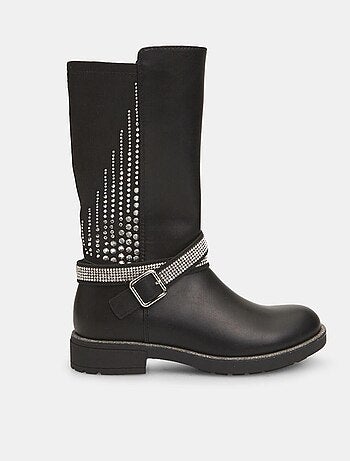 Bottines avec bracelet et strass