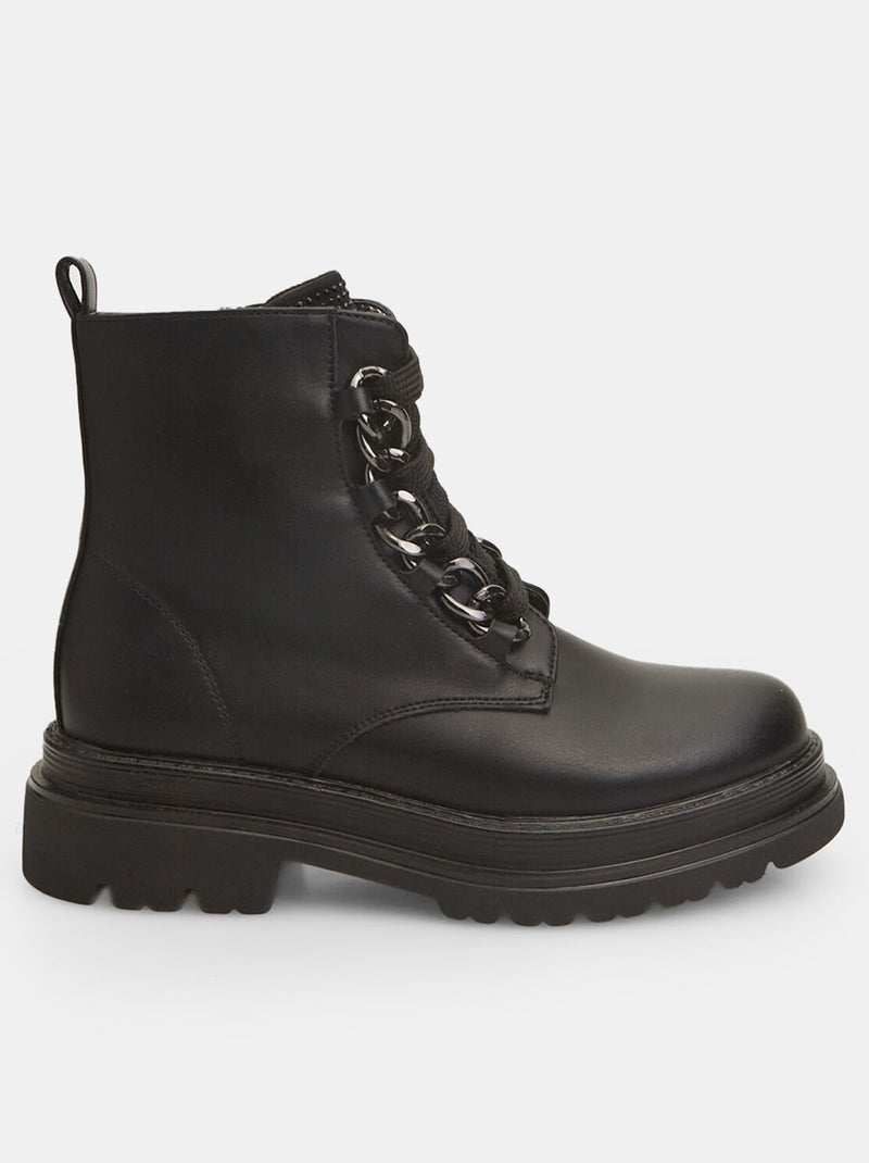 Bottines avec chaîne de détails BATA Noir - Kiabi