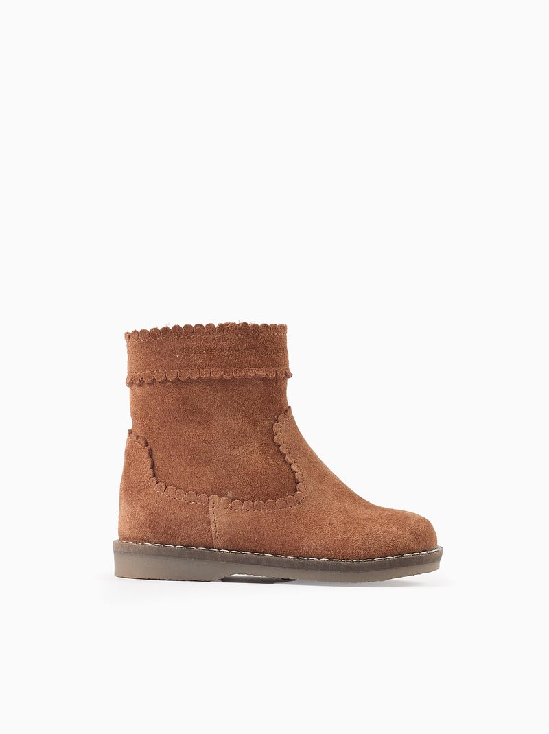 Bottines avec Découpes Beige foncé - Kiabi