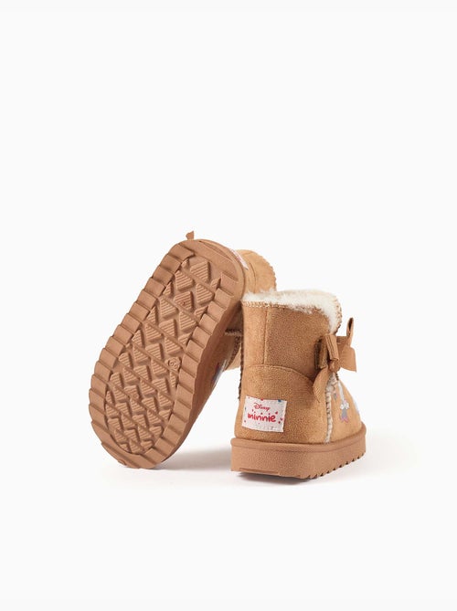 Bottines avec doublure en peluche douce synthétique et imprimés minnie - Kiabi Bottines avec doublure en peluche douce synthétique et imprimés minnie - Kiabi