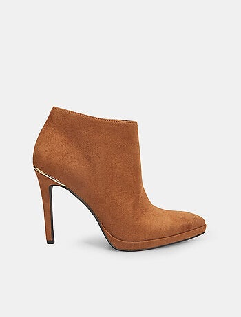 Bottines avec effet cuir velours et talon stiletto BATA