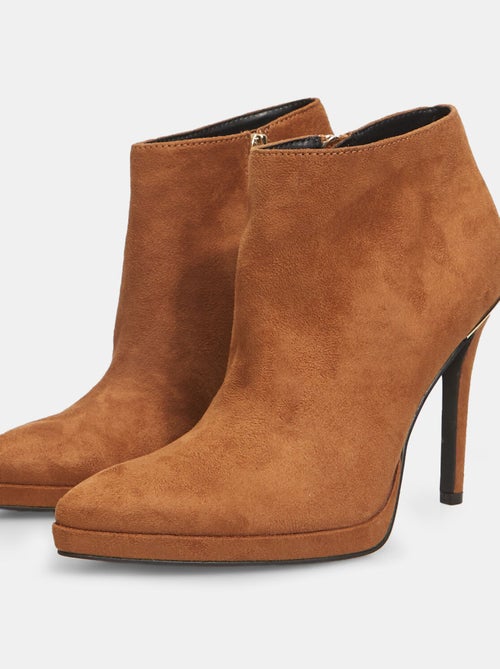 Bottines avec effet cuir velours et talon stiletto BATA - Kiabi