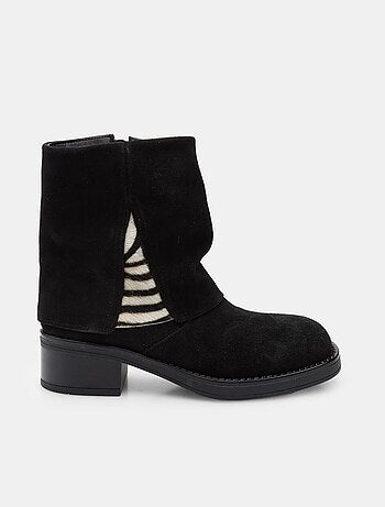 Bottines avec insert en poney bata