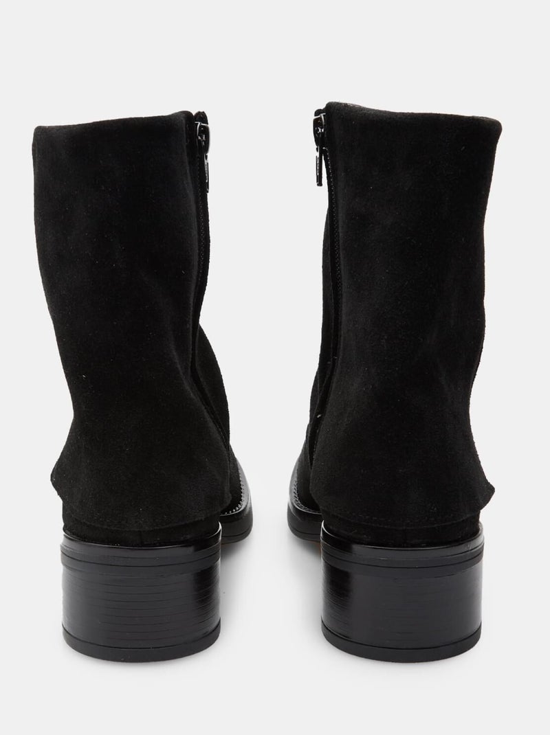 Bottines avec insert en poney BATA Noir - Kiabi