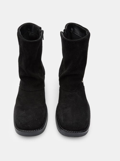 Bottines avec insert en poney BATA - Kiabi