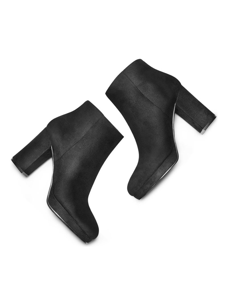 Bottines avec large talon BATA Noir - Kiabi