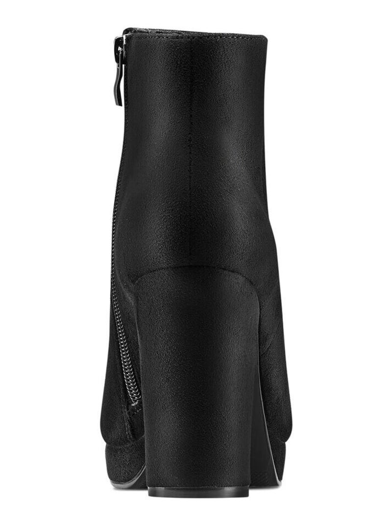 Bottines avec large talon BATA Noir - Kiabi