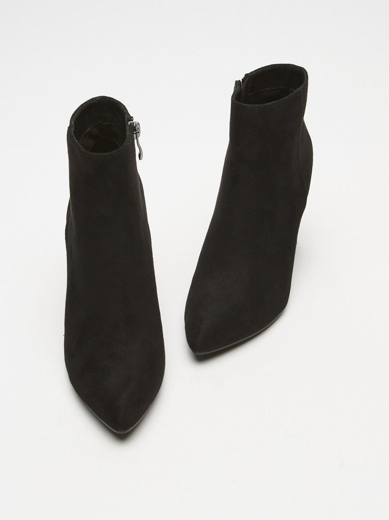 Bottines avec large talon BATA Noir - Kiabi