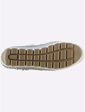 Bottines à motif ajouré avec glissière et semelle en cuir - Taille standard - Witt