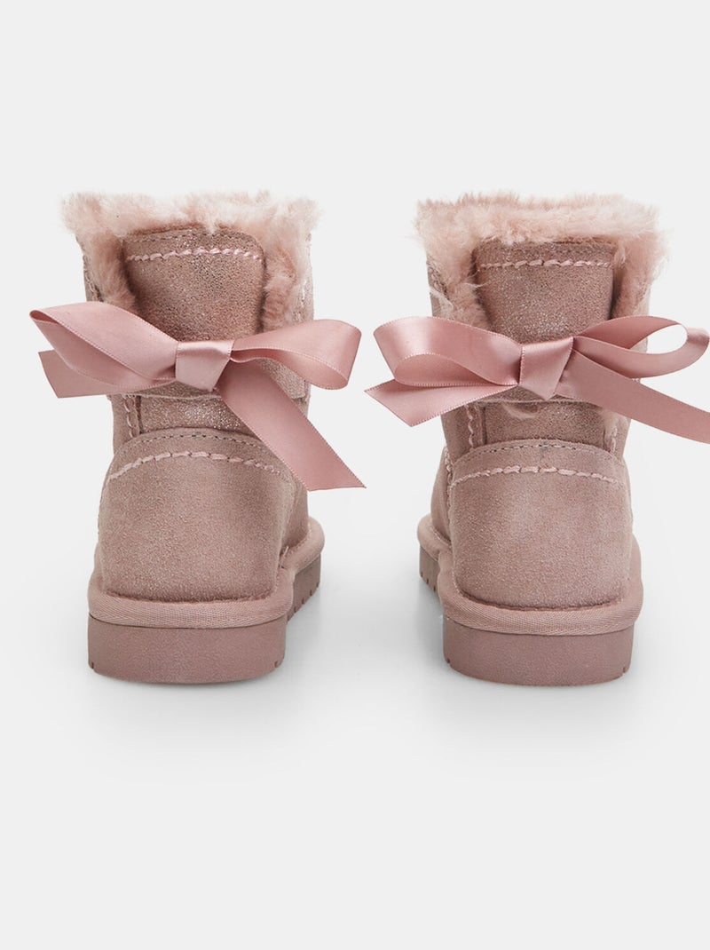 Bottines avec nœud BATA Rose - Kiabi