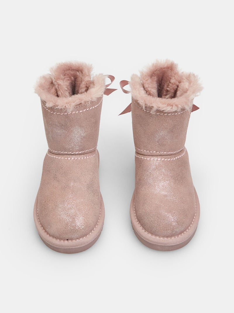Bottines avec nœud BATA Rose - Kiabi