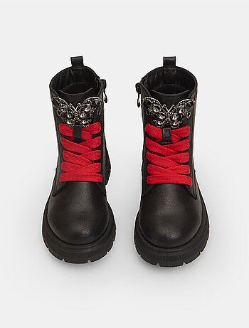 Bottines avec papillon bijou BATA