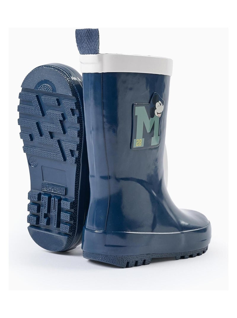 Bottines avec poignée, thème Mickey MICKEY Bleu foncé - Kiabi
