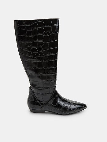Bottines avec revers en teddy et semelle épaisse