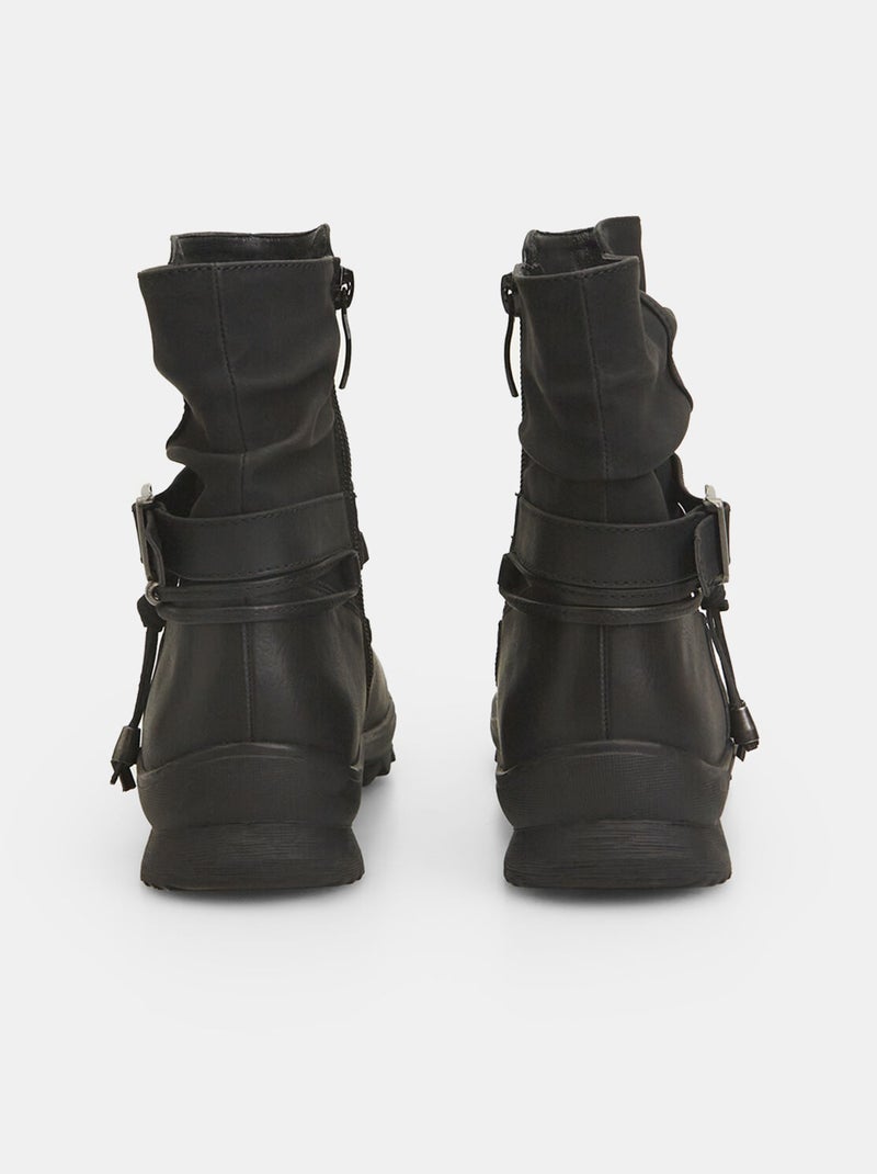 Bottines avec sangle et boucle BATA Noir - Kiabi