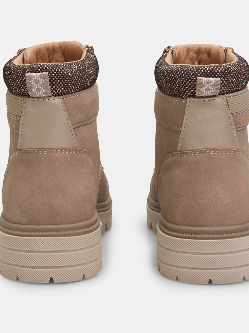 Bottines avec semelle crantée BATA Beige - Kiabi