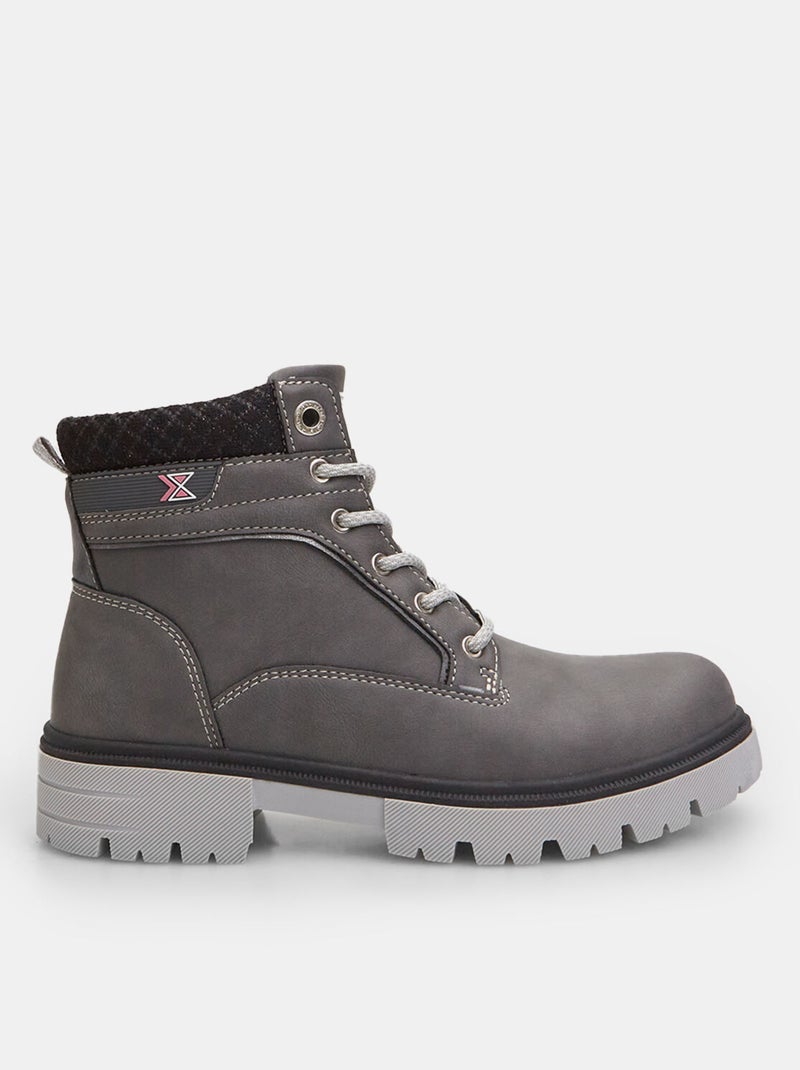 Bottines avec semelle crantée BATA Gris - Kiabi
