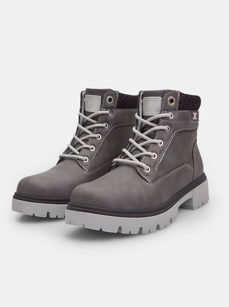 Bottines avec semelle crantée BATA Gris - Kiabi